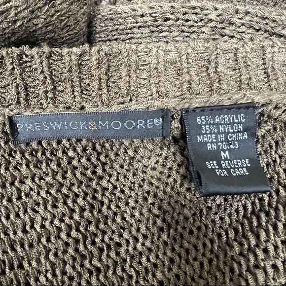 đ Preswickâ&âMooreâbrown cardiganâwithâbuttonâsleevesâM - Picture 6 of 6